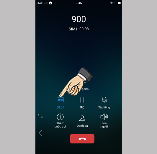 Bước 2: Đang ghi âm.